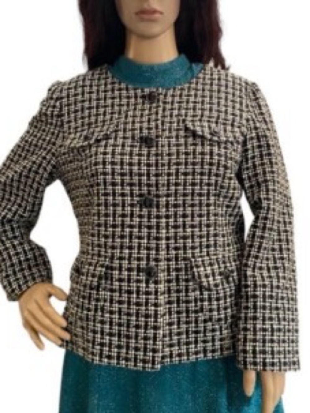 🔥🔥🔥NEW Sandro Tweed Crop Blazer - Picture 1 of 7